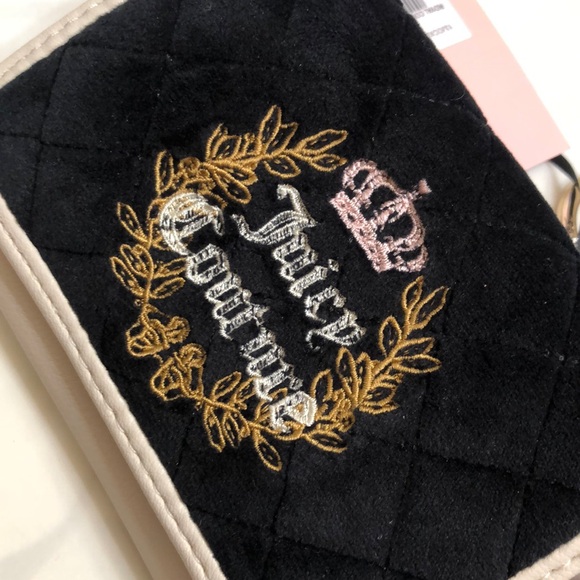 Juicy Couture Liquorice & Angel Royal Couture Double Sided Trifold Wallet NWT - Picture 4 of 16